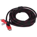 کابل 5 متری کنفی SunWest HDMI - مشکی قرمز - TCO - تصویر 3