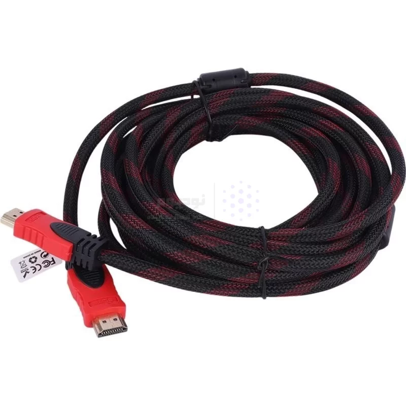 کابل 5 متری کنفی SunWest HDMI - مشکی قرمز - TCO - تصویر 3