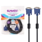 کابل 3 متری SunWest VGA - مشکی - TCO