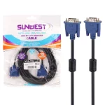 کابل 10 متری SunWest VGA - مشکی - TCO