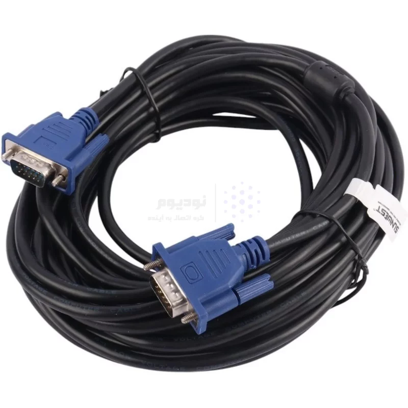 کابل 10 متری SunWest VGA - مشکی - TCO - تصویر 4