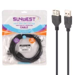 کابل افزایش طول 5 متری SunWest USB2.0 - مشکی - TCO