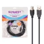 کابل 5 متری پرینتر SunWest - مشکی - TCO