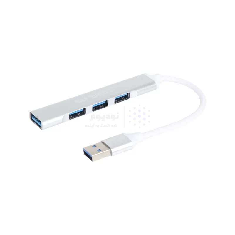 هاب 4 پورت SunWest مدل SH-233 - نقره ای - TCO - تصویر 3