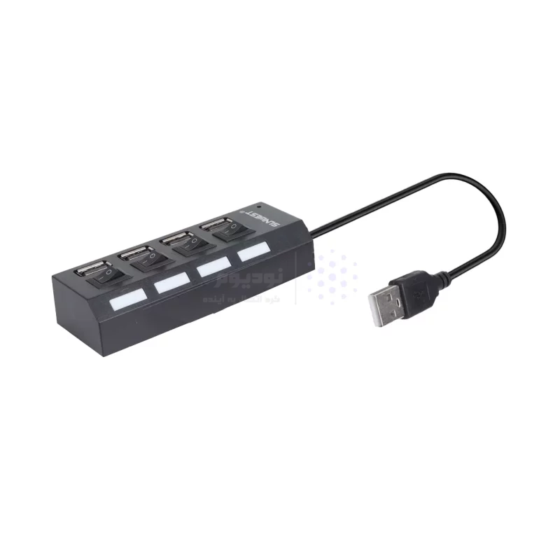 هاب 4 پورت SunWest مدل SH-231 - مشکی - TCO - تصویر 3