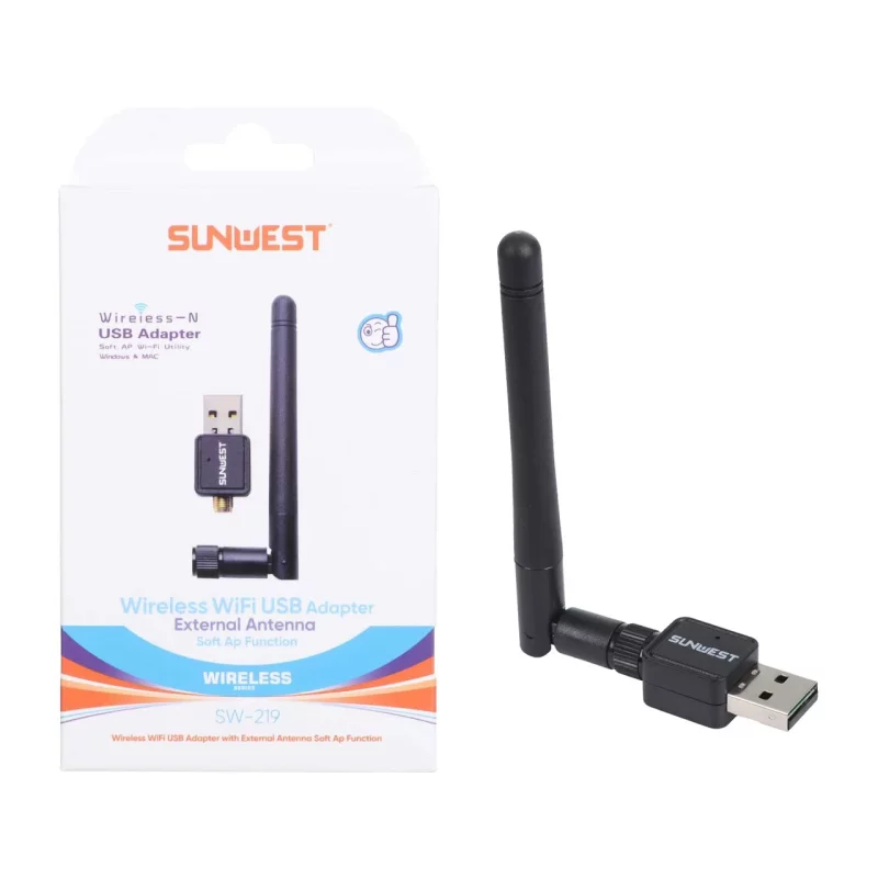 کارت شبکه بی سیم SunWest مدل SW-219 - مشکی - TCO - تصویر 2