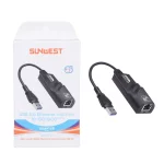 کارت شبکه SunWest USB مدل SA-214 - مشکی - TCO