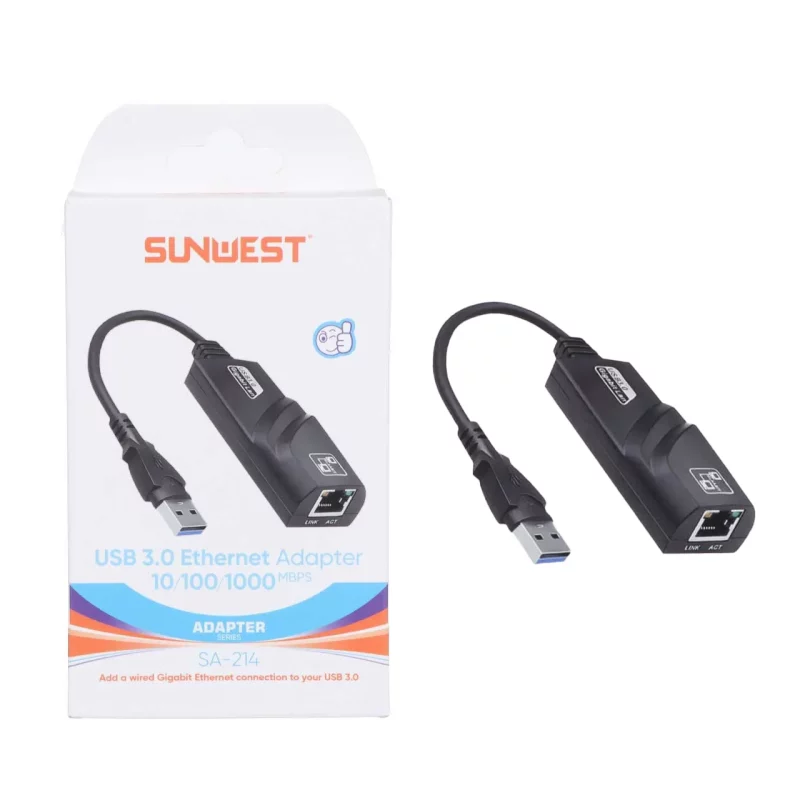 کارت شبکه SunWest USB مدل SA-214 - مشکی - TCO - تصویر 2