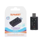 کارت صدا SunWest USB مدل SB-212 - مشکی - TCO