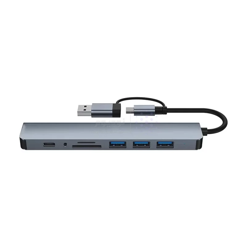 هاب 8 پورت USB & Type-C - خاکستری - RH - تصویر 4