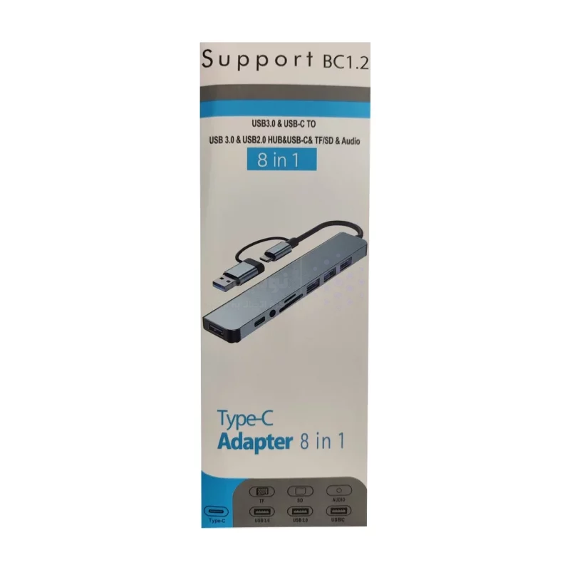 هاب 8 پورت USB & Type-C - خاکستری - RH - تصویر 7