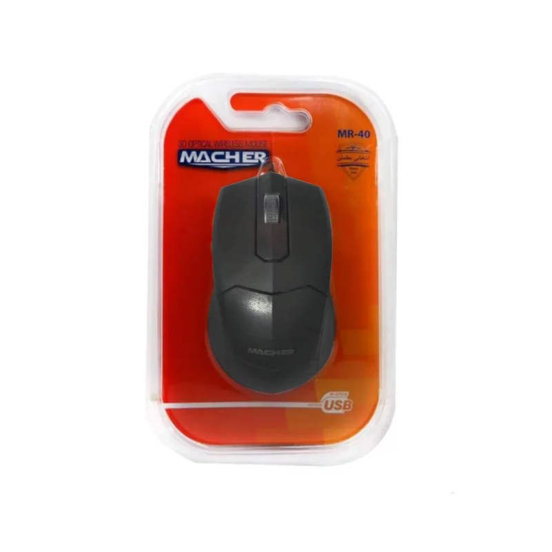 ماوس باسیم Macher مدل MR-40 - مشکی - RYL - تصویر 2