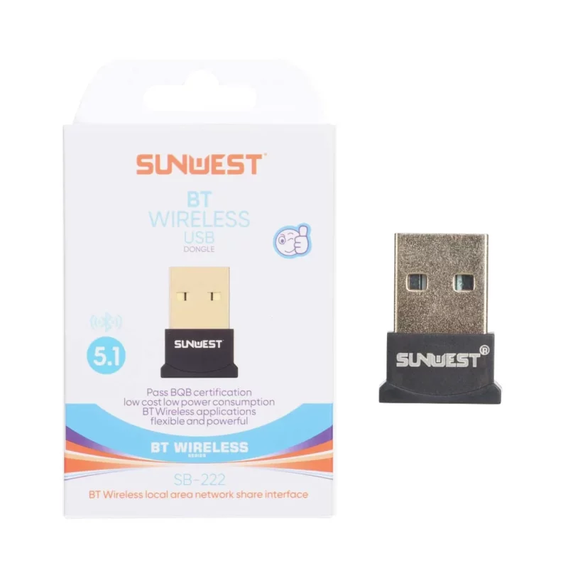 دانگل بلوتوث SunWest مدل SB-222 - مشکی - TCO - تصویر 2