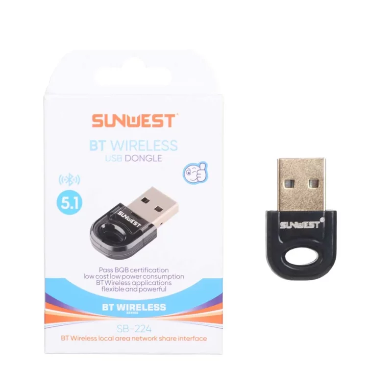 دانگل بلوتوث SunWest مدل SB-224 - مشکی - TCO - تصویر 2
