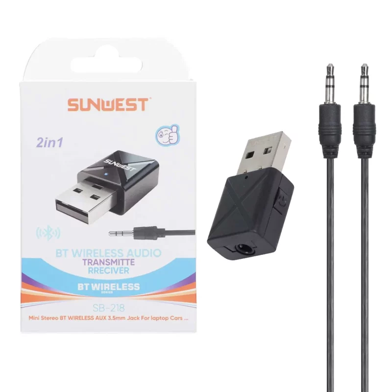 دانگل بلوتوث SunWest مدل SB-218 - مشکی - TCO - تصویر 2