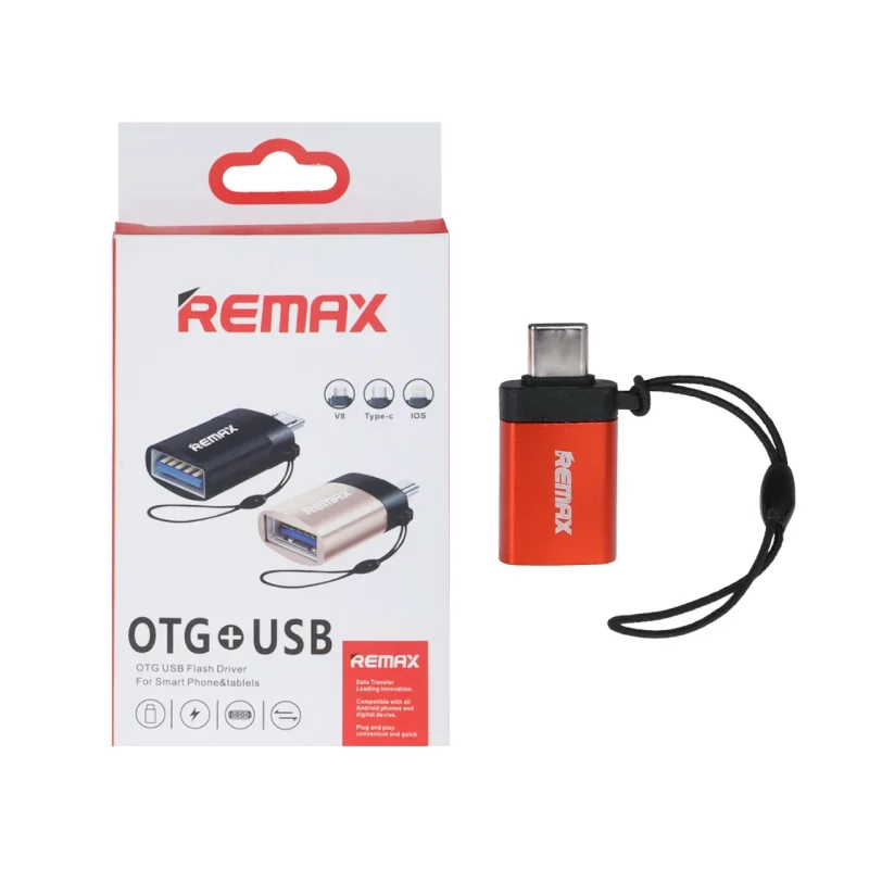 تبدیل Remax Type-C To USB مدل V8 - قرمز - تصویر 2