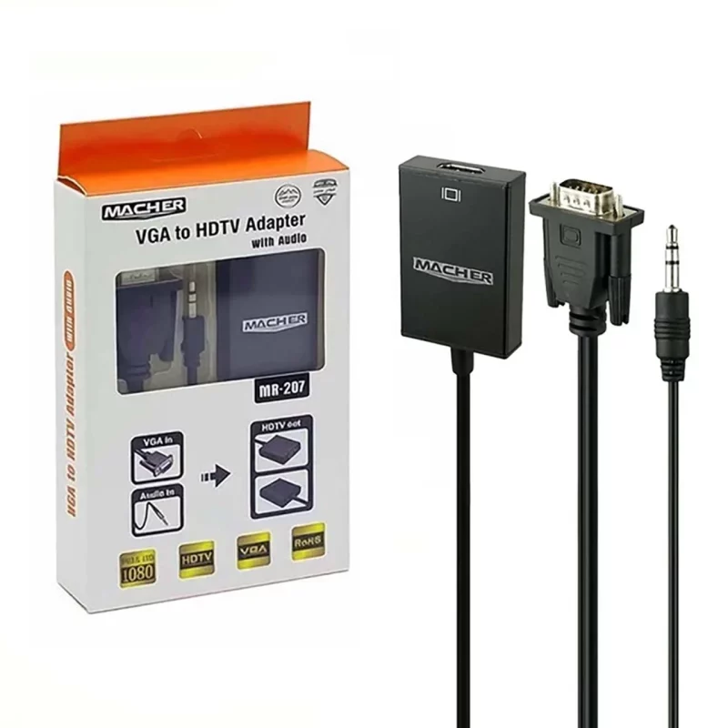 تبدیل Macher VGA To HDMI مدل MR-207 - مشکی - RYL - تصویر 2