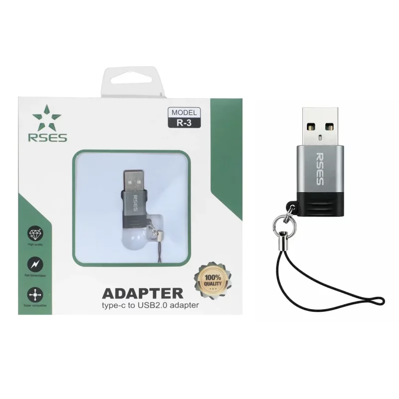 تبدیل RSES Usb To Type-C مدل R-3 - سبز - تصویر 2