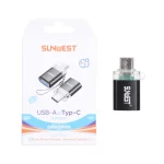 تبدیل SunWest USB To Type-C مدل SC-237 - مشکی - TCO