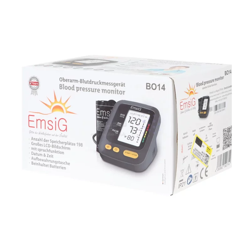 فشارسنج خون دیجیتالی EmsiG مدل BO14 - مشکی (گارانتی 24 ماهه طلایی) - تصویر 4