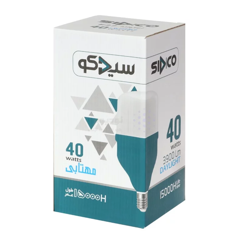 لامپ استوانه ای Sidco مدل E27 40W - مهتابی - تصویر 6