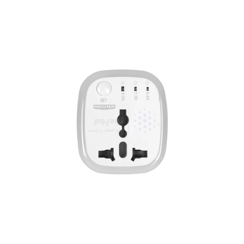 تبدیل برق 3 به 2 تایمر دار Macher مدل MR-265 - سفید -RYL - تصویر 3