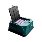 چراغ LED شارژی مدل Ck688 دارای پنل شارژ خورشیدی - مشکی سبز - تصویر 6