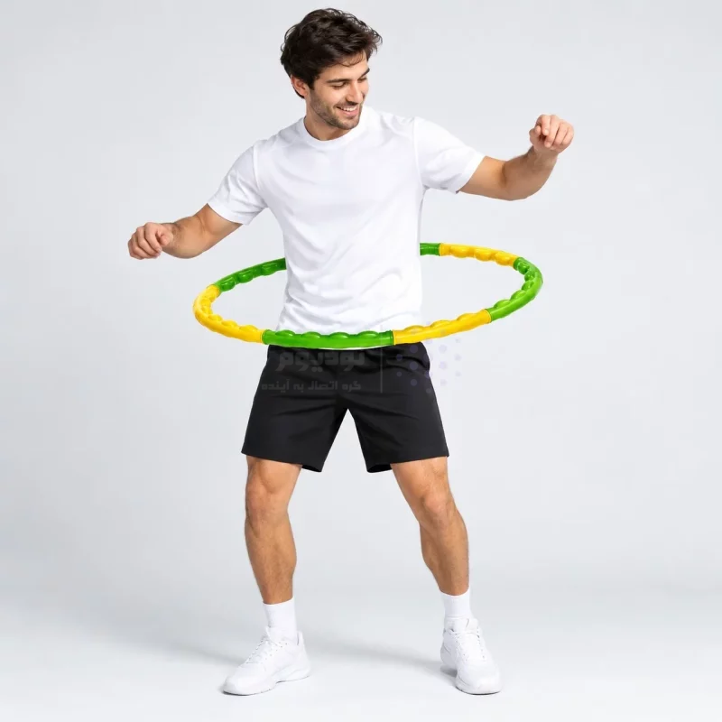 حلقه ماساژور Hula Hoop - زرد سبز - RYL - تصویر 3