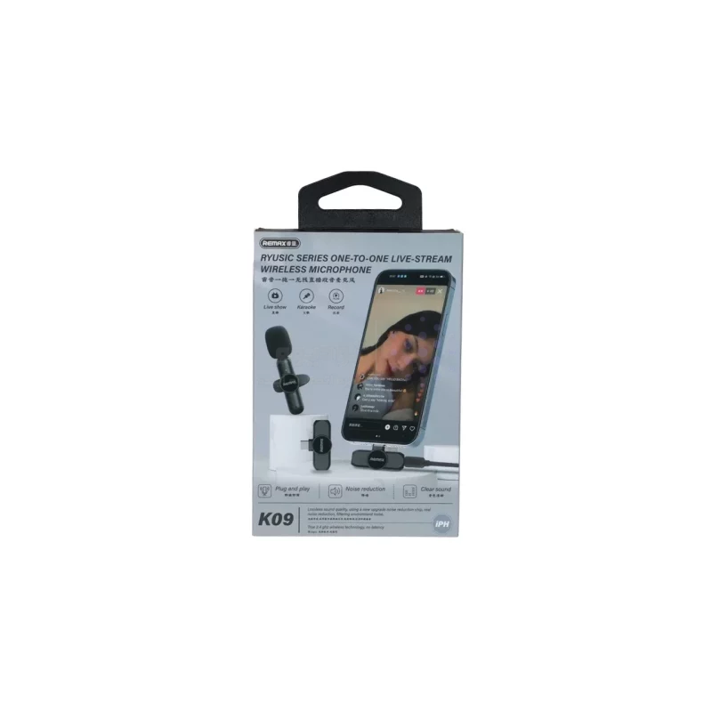 میکروفون بی سیم Remax Lightning مدل K09 - مشکی - RYL - تصویر 7