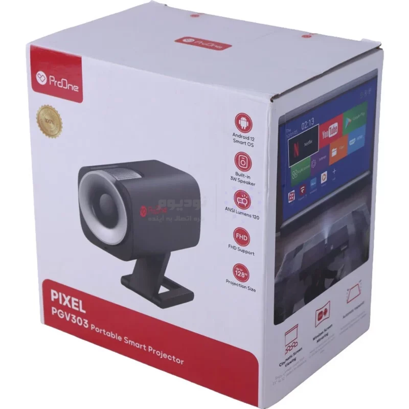 ویدئو پرژکتور هوشمند ProOne مدل Pixel PGV303 - مشکی - تصویر 10