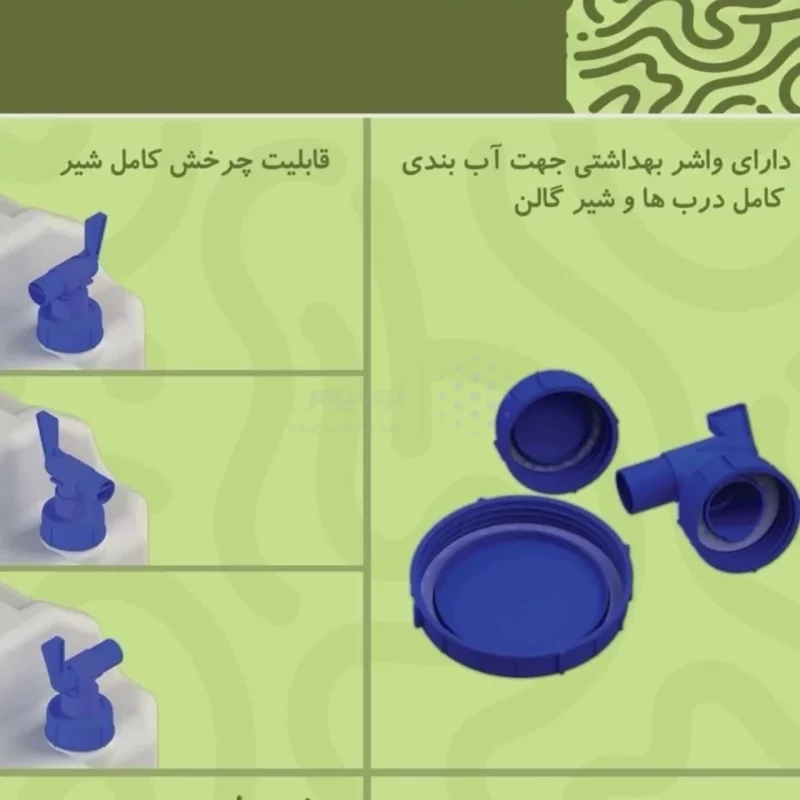 گالن شیردار iRIK ظرفیت 20 لیتری - آبی روشن - RYL - تصویر 7