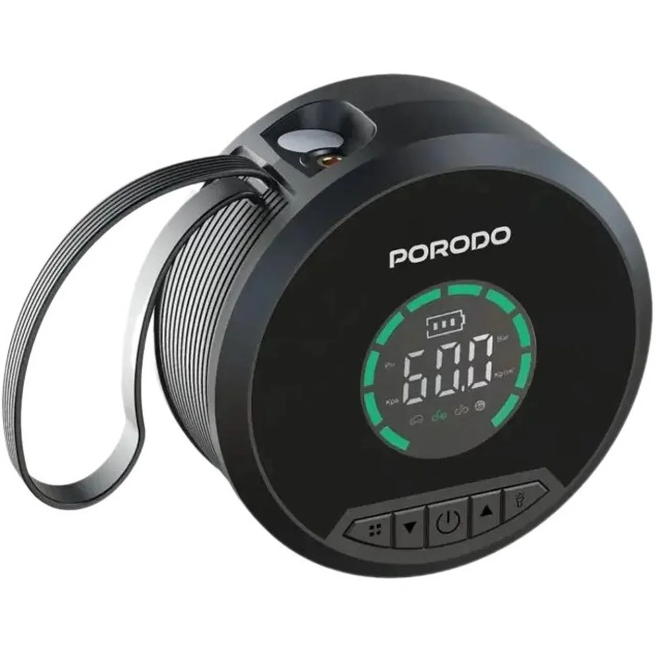 541-4650140-1 پاوربانک فست شارژ ، جامپ استاتر و پمپ باد تایر Porodo 8000mAh مدل GAGEFIT PDCC218BK - مشکی (گارانتی 12 ماهه بامداد) - تصویر 1