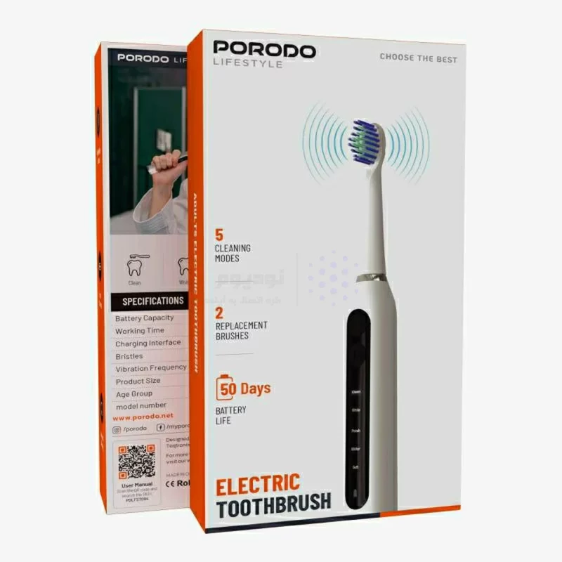 مسواک شارژی Porodo مدل PDLFST094WH - سفید (گارانتی 12 ماهه بامداد) - تصویر 4
