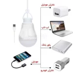 لامپ LED USB مهتابی - سفید - ASP - تصویر 5