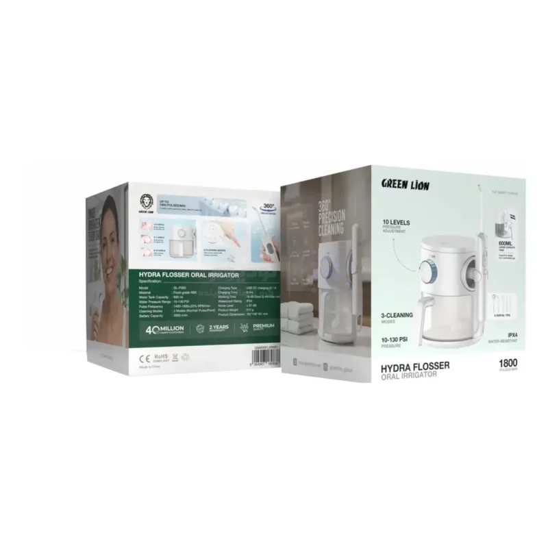 دستگاه شستشوی دهان و دندان Green Lion Hydra Flosser GNHDRFLSRWH - سفید (گارانتی 6 ماهه شرکتی) - تصویر 4