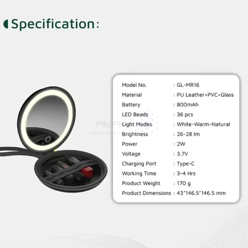 کیف لوازم آرایشی Green Lion مدل GNMNMPCHBK - مشکی (گارانتی 6 ماهه شرکتی) - تصویر 9