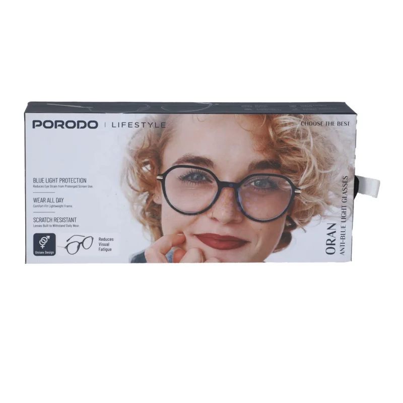 عینک Porodo مدل Oran Anti Blue Light PDLFSTLS239BK - مشکی (گارانتی 6 ماهه شرکتی) - تصویر 3