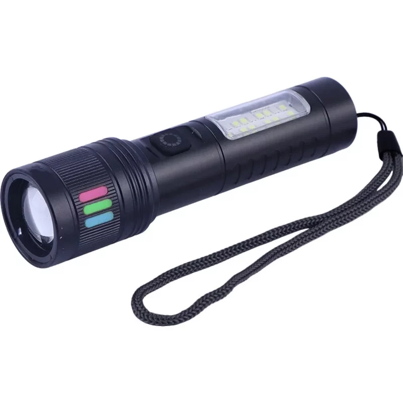 چراغ قوه دستی مدل سه خط شارژی با نور مهتابی - تصویر 2