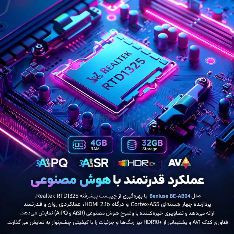 اندروید باکس Beniuse مدل BE-AB04 - مشکی - تصویر 8