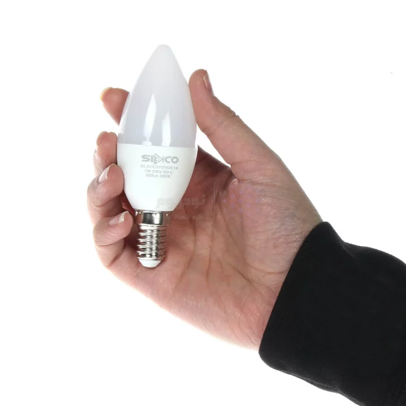 لامپ شمعی Sidco LED مدل E14 7W - مهتابی - تصویر 3