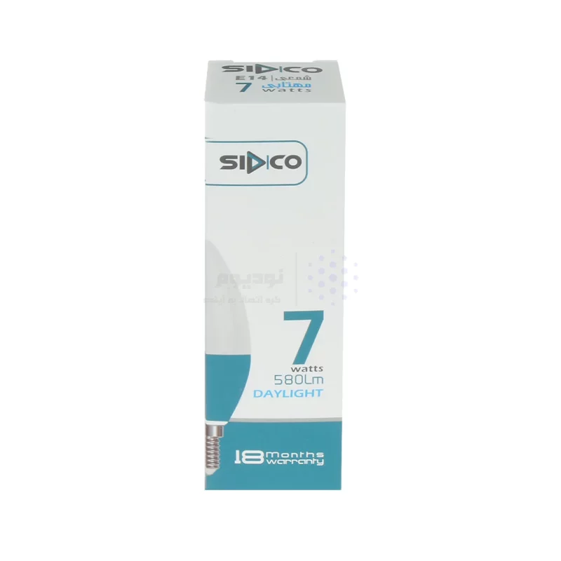 لامپ شمعی Sidco LED مدل E14 7W - مهتابی - تصویر 4